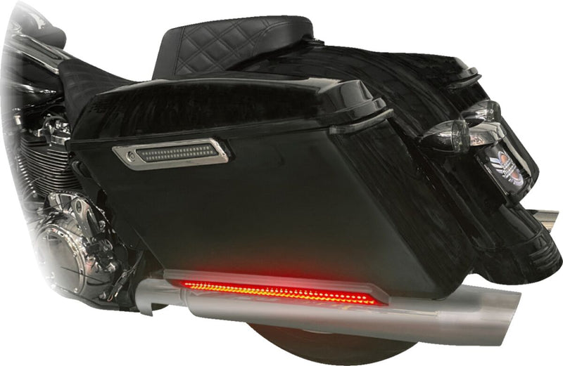 Custom Dynamics Chrome Lower Saddlebag Side Marker LED Light w/Smoke Lens for 2014-2025 Harley-Davidson Touring Motorcycles