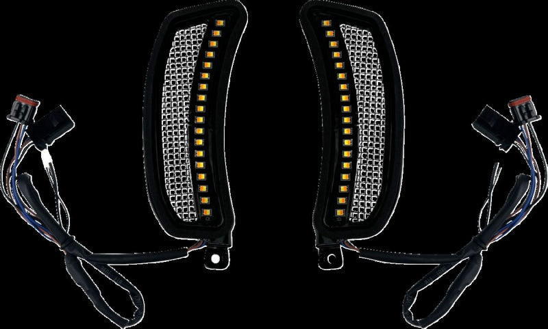Custom Dynamics Amber White Fairing Vent Lights for 2022-2026 Harley-Davidson Softail Low Rider ST - FXLRST and 2022 Harley-Davidson Softail Low Rider El Diablo - FXRST Motorcycles