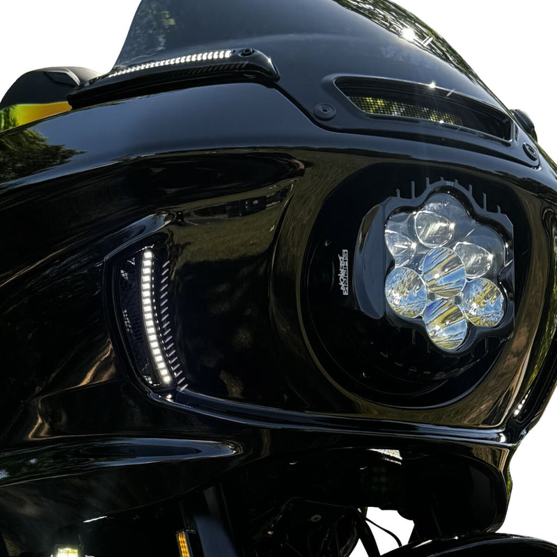 Custom Dynamics Amber White Fairing Vent Lights for 2022-2026 Harley-Davidson Softail Low Rider ST - FXLRST and 2022 Harley-Davidson Softail Low Rider El Diablo - FXRST Motorcycles #CD-LRST-VENT-B