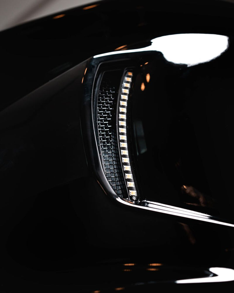 Custom Dynamics Amber White Fairing Vent Lights for 2022-2026 Harley-Davidson Softail Low Rider ST - FXLRST and 2022 Harley-Davidson Softail Low Rider El Diablo - FXRST Motorcycles #CD-LRST-VENT-B
