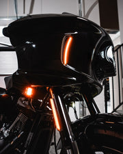 Custom Dynamics Amber White Fairing Vent Lights for 2022-2026 Harley-Davidson Softail Low Rider ST - FXLRST and 2022 Harley-Davidson Softail Low Rider El Diablo - FXRST Motorcycles #CD-LRST-VENT-B