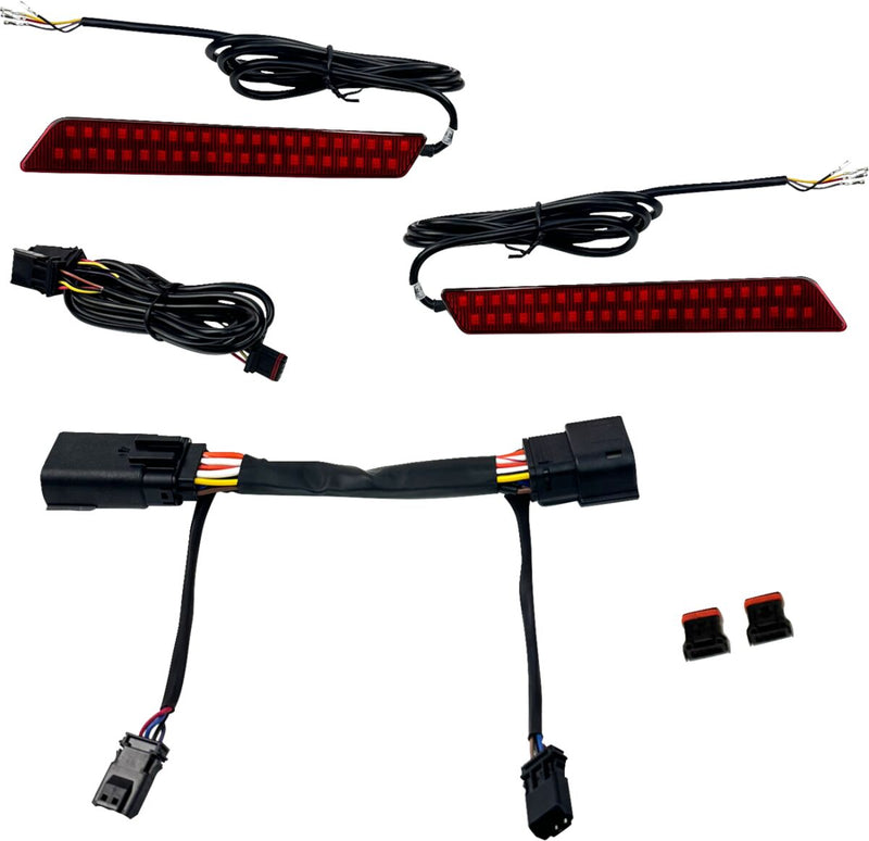 Custom Dynamics Red Saddlebag LED Latch Lights for 2023-2026 Harley-Davidson Touring Motorcycles #CD-LATCH-23-R