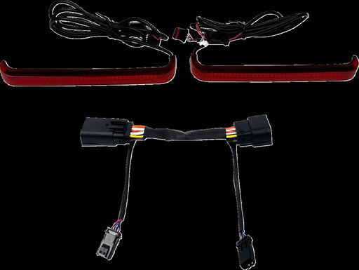 Custom Dynamics Red Low Profile LED Saddlebag Lights for 2023-2026 Harley-Davidson Touring Motorcycles