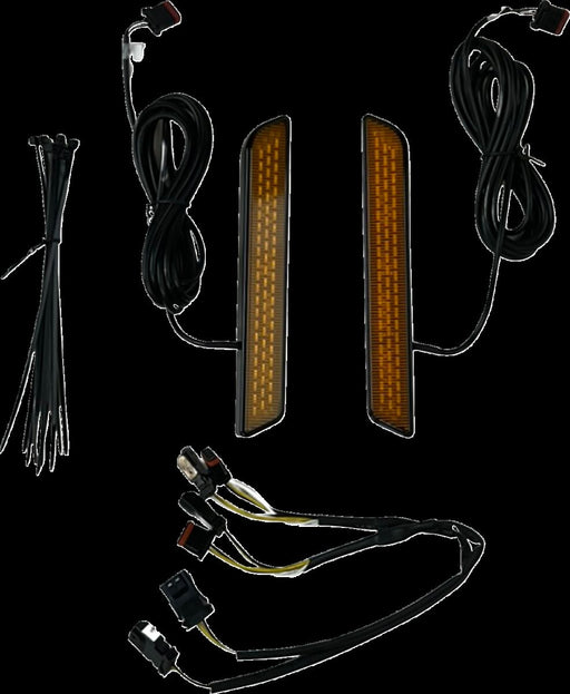Custom Dynamics Amber Front Fork LED Reflector for 2022 Harley-Davidson Softail Low Rider El Diablo - FXRST and 2022-2026 Harley-Davidson Softail Low Rider ST - FXLRST Motorcycles