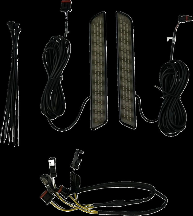 Custom Dynamics Smoked Front Fork LED Reflector for 2022-2026 Harley-Davidson Softail Low Rider ST - FXLRST and 2022 Harley-Davidson Softail Low Rider El Diablo - FXRST Motorcycles