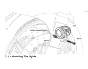 Denali Driving Light Mount - Fender, M5 & M6 Bolts Pair
