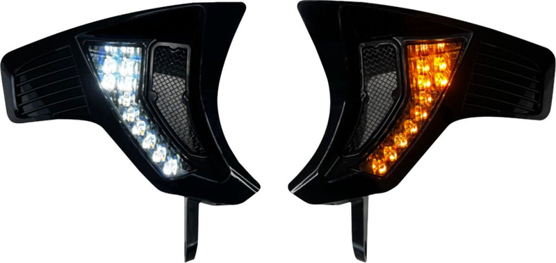 Custom Dynamics Shark Demon® Integrated Front Turn Signal Vents for 2023-2025 Harley-Davidson FLTRX Shark Demon™ Turn Signal Insert Pair
