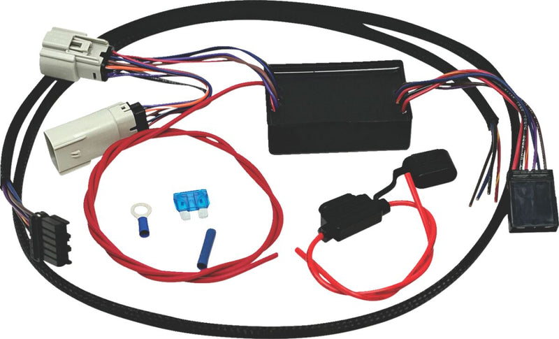 NAMZ Custom Cycle Products Black/Red Trailer Isolator Module for 2014-2023,2025 Harley-Davidson Tri Glide Ultra Classic - FLHTCUTG and 2015-2025 Harley-Davidson Freewheeler - FLRT Motorcycles #NTI-4-5-TRI