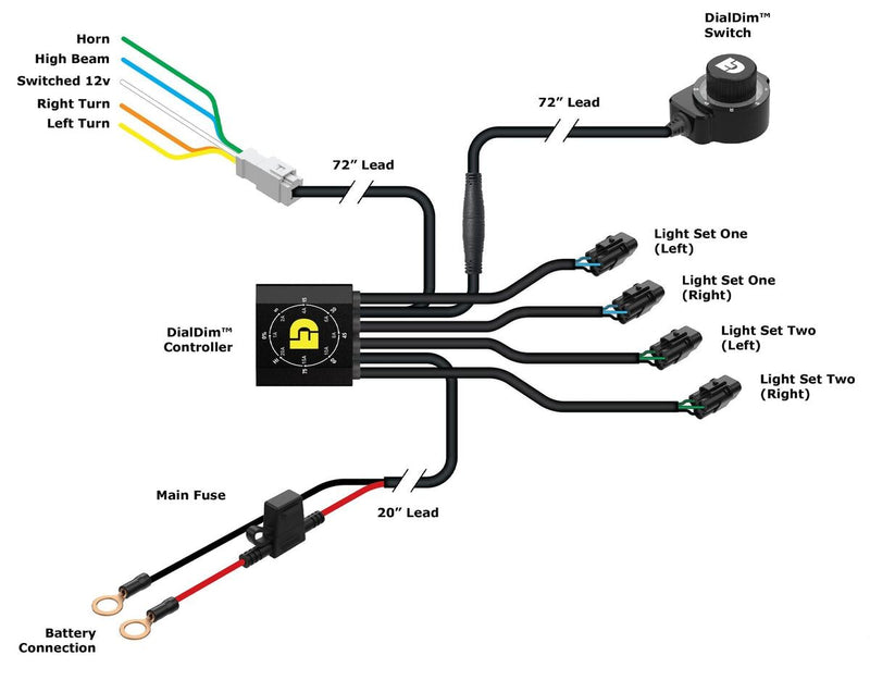 Denali Controler Dialdim Lighting Control Module Black Accent Light Remote Kit