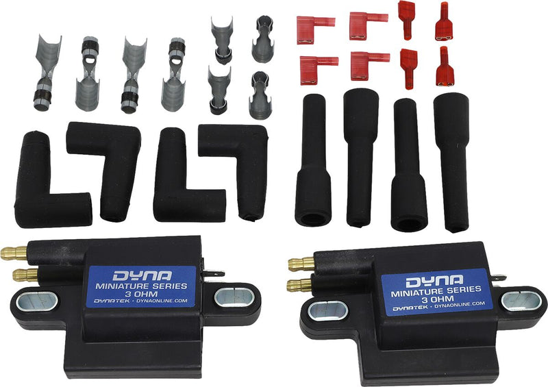 Dynatek-Harley Miniature Series Coil Ignition Coil Black External Dual-Plug Pair #DC1-2
