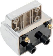Drag Specialties Chrome Points Ignition Dual Fire Coil for Various Various Harley-Davidson Motorcycles (See Fitment List)