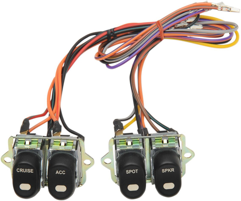 Drag Specialties Inner Fairing Switch Assembly Kit for 1996-2013 Harley-Davidson Electra Glide Motorcycles