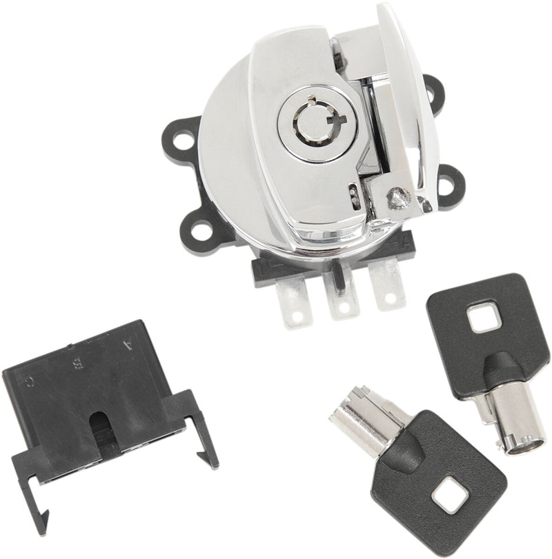Drag Specialties Side Hinge Ignition Switch Fits Harley-Davidson Dyna, Softail, Touring Models 2001-2013