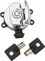 Drag Specialties Chrome Side Hinge Ignition Switch for 2011-2017 Harley-Davidson Softail Motorcycles