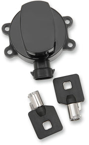 Drag Specialties Gloss Black Side Hinge Ignition Switch for 2011-2017 Harley-Davidson Softail Motorcycles