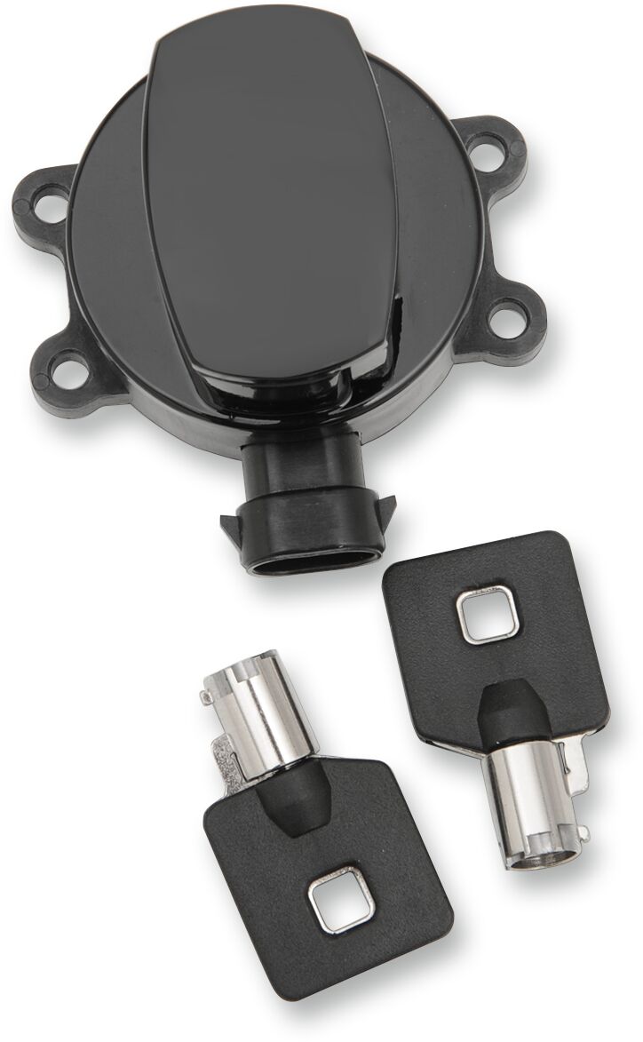 Drag Specialties Gloss Black Side Hinge Ignition Switch for 2011-2017 Harley-Davidson Softail Motorcycles