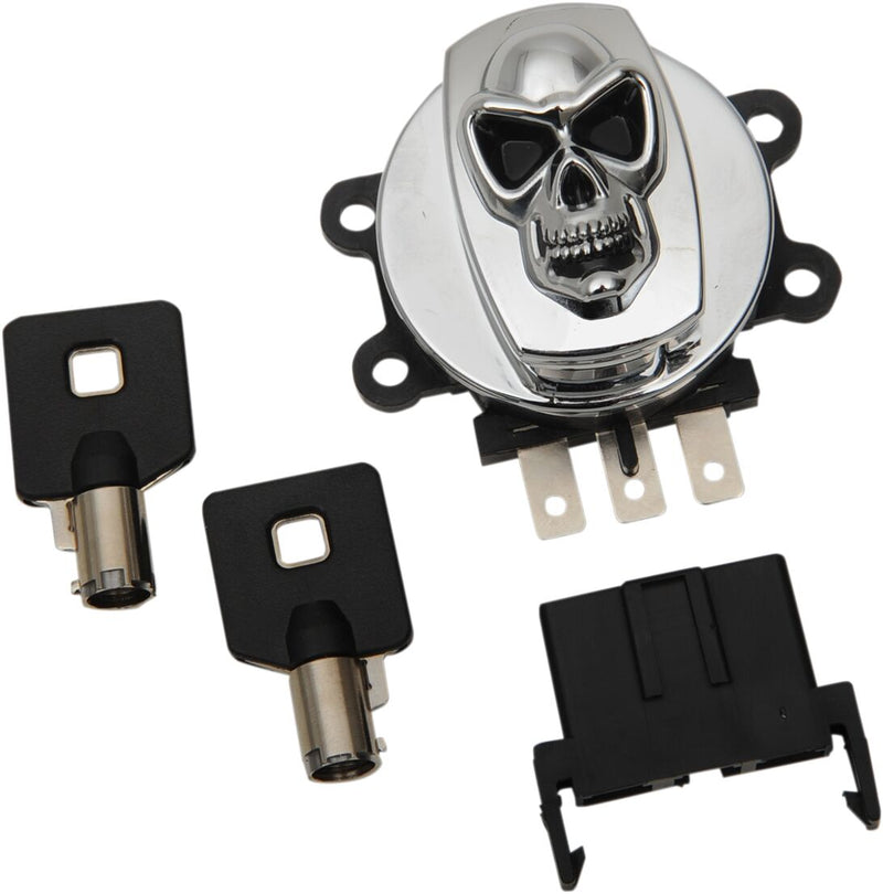 Drag Specialties Skull ignition Switch Fits Harley-Davidson Dyna, Softail, Touring Models 1999-2013