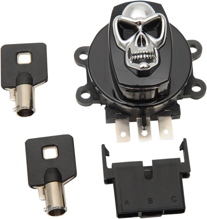 Drag Specialties Skull ignition Switch Fits Harley-Davidson Dyna, Softail, Touring Models 1999-2013