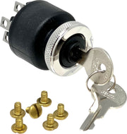 NAMZ Custom Cycle Products Black/Silver Ignition Switch #NKS-IS