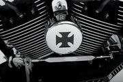 Drag Specialties Horn Cover w/Maltese Cross Insert