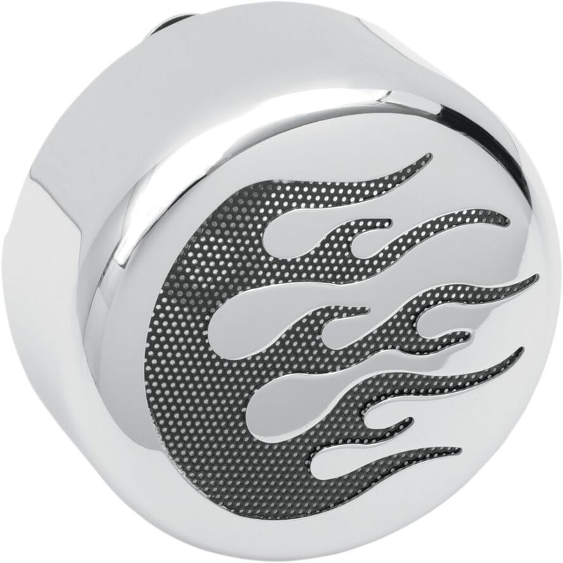 Drag Specialties Chrome Flame Horn Cover