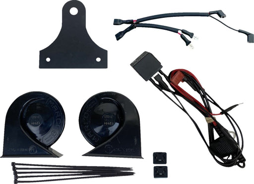Custom Dynamics Electromagnetic Dual Horn Kit for 1965-1980, 1983-2025 Harley-Davidson Black