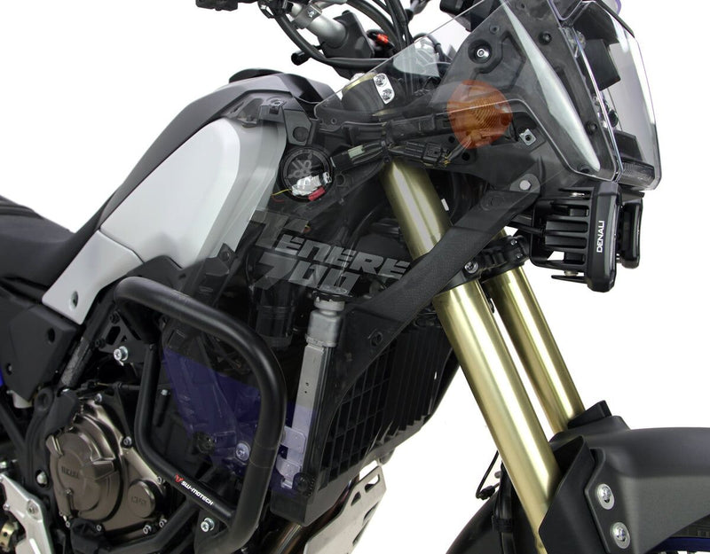 Denali Horn Mount for 2019-2025 YAMAHA XTZ Mount Kit Black Steel