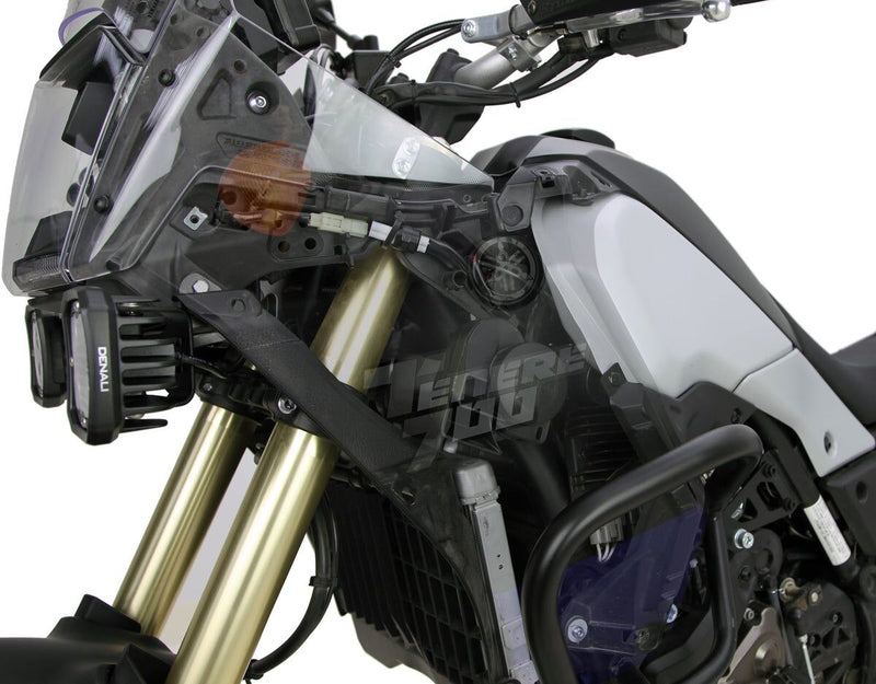 Denali Horn Mount for 2019-2025 YAMAHA XTZ Mount Kit Black Steel