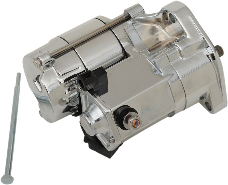 Drag Specialties 1.7 Kilowatt Chrome Starter Motor for Various Various Harley-Davidson Motorcycles (See Fitment List)