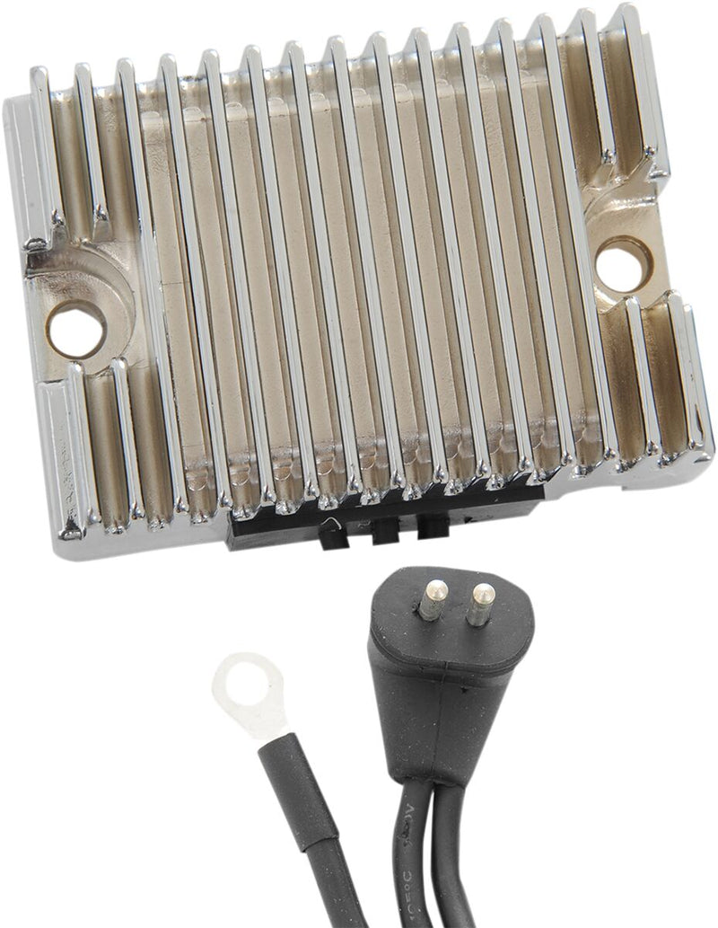 Drag Specialties Chrome Voltage Regulator for Various Various Harley-Davidson Motorcycles (See Fitment List)