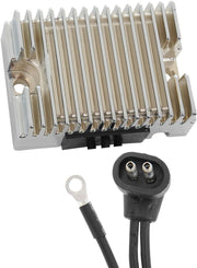 Drag Specialties Chrome Voltage Regulator for Various Various Harley-Davidson Motorcycles (See Fitment List)