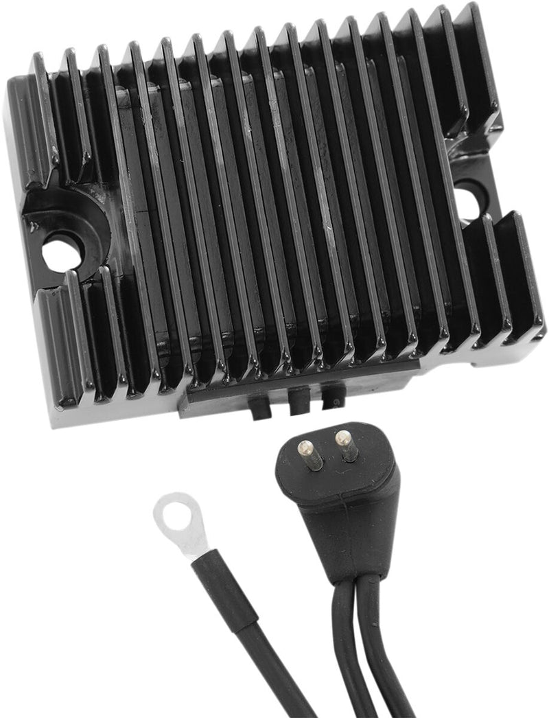 Drag Specialties Black Voltage Regulator for Various Various Harley-Davidson Motorcycles (See Fitment List)