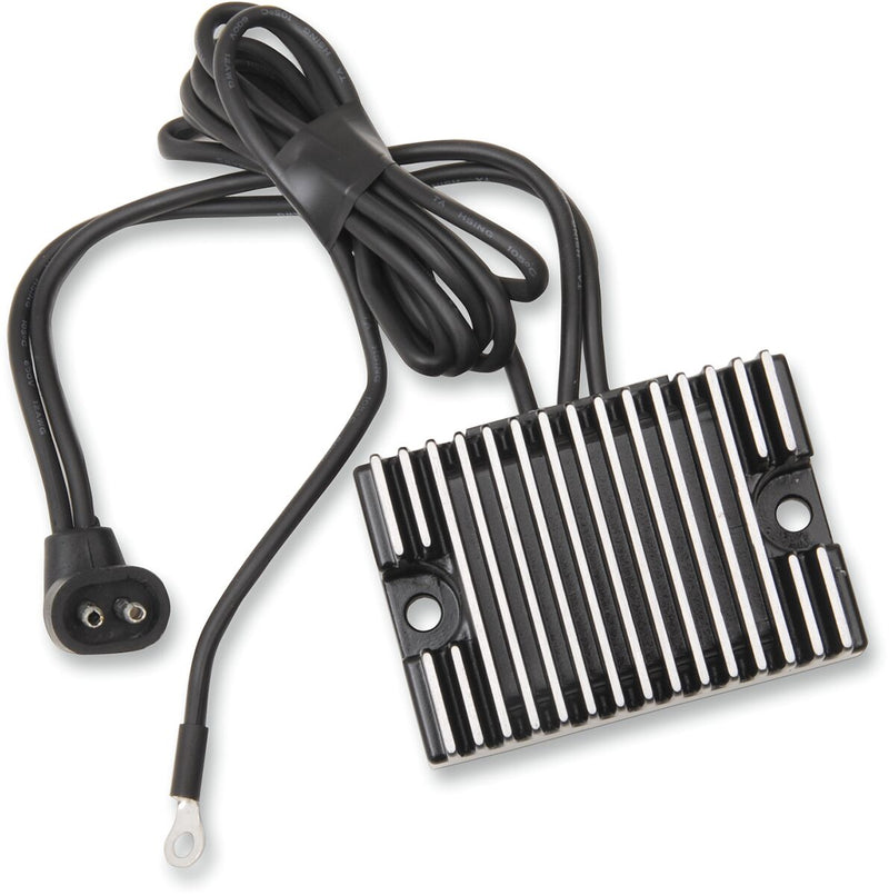 Drag Specialties Black Voltage Regulator for Various Various Harley-Davidson Motorcycles (See Fitment List)