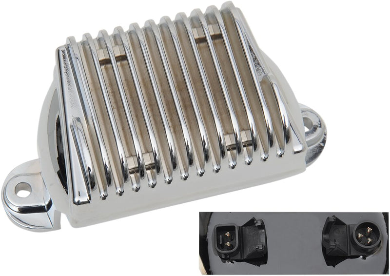 Drag Specialties Chrome Voltage Regulator for 2009-2016 Harley-Davidson Touring Motorcycles