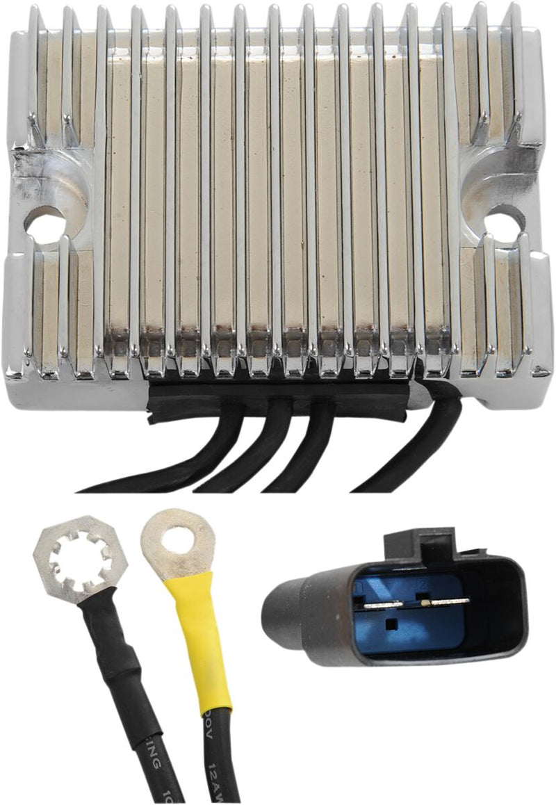 Drag Specialties Chrome Voltage Regulator for 1999-2003 Harley-Davidson Dyna Motorcycles