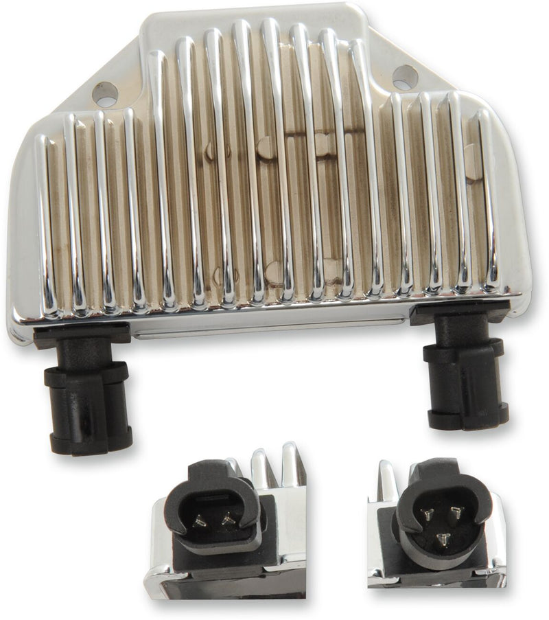 Drag Specialties Chrome Voltage Regulator for 2008-2017 Harley-Davidson Dyna Motorcycles