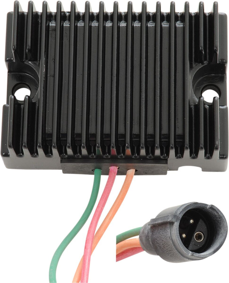 Drag Specialties Black Voltage Regulator for 1982-1983 Harley-Davidson Sportster XL and 1983 Harley-Davidson Sportster XR Motorcycles