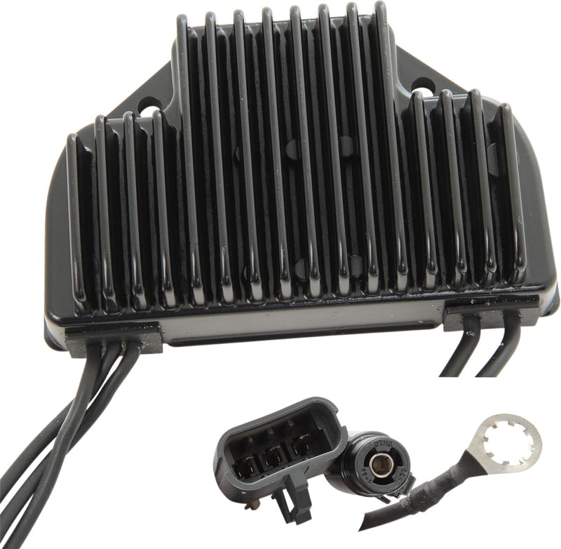 Drag Specialties Black Voltage Regulator for 2002-2007 Harley-Davidson V-Rod Motorcycles