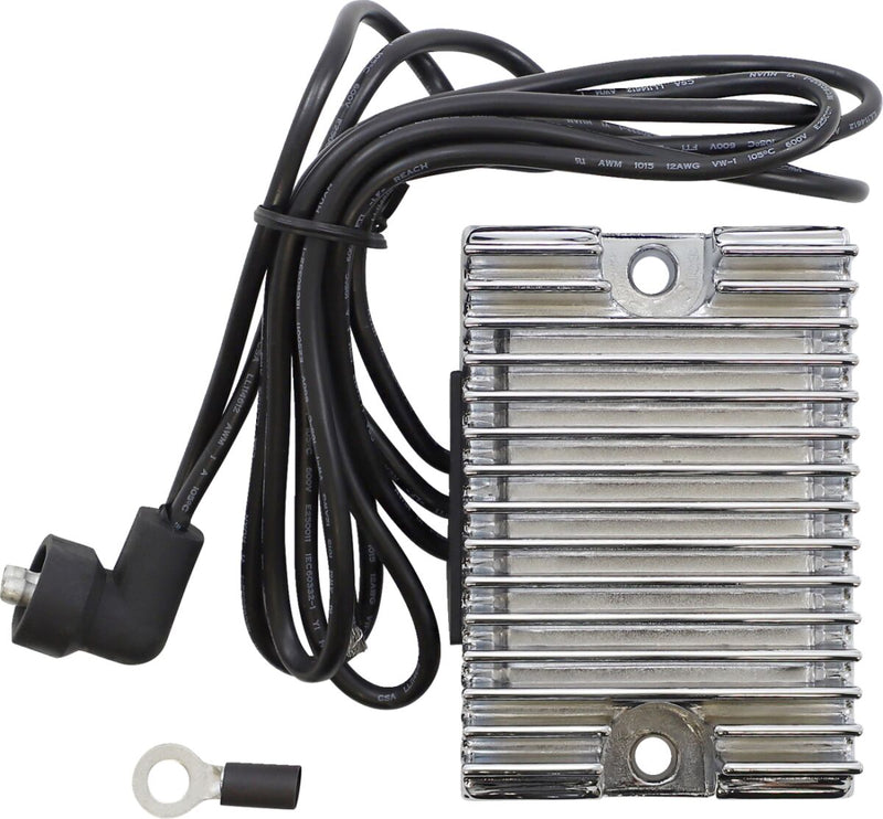 Drag Specialties Chrome Premium Voltage Regulator for Various Various Harley-Davidson Motorcycles (See Fitment List)