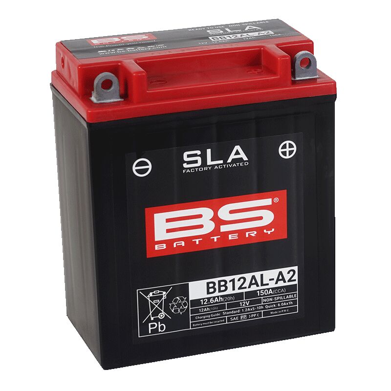 BS Battery SLA Factory-Activated AGM Maintenance-Free Batteries Black BB12AL-A2 AGM Maintenance Free