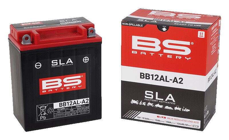 BS Battery SLA Factory-Activated AGM Maintenance-Free Batteries Black BB12AL-A2 AGM Maintenance Free Each