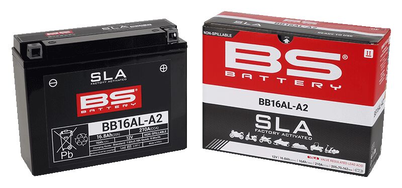 BS Battery SLA Factory-Activated AGM Maintenance-Free Batteries Black BB16AL-A2 AGM Maintenance Free Each
