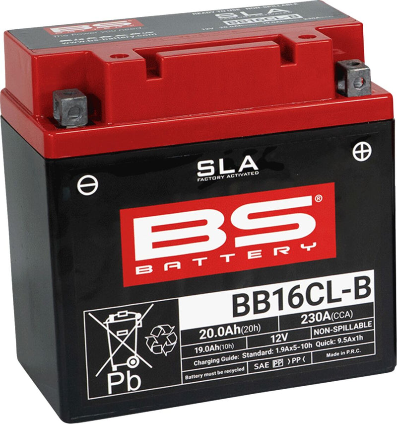 BS Battery SLA Factory- Activated AGM Maintenance-Free Battery BB Black BB16CL-B AGM Maintenance Free