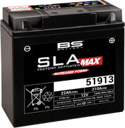 BS Battery SLA MAX Factory- Activated AGM Maintenance-Free Battery Black 51913 AGM Maintenance Free Each