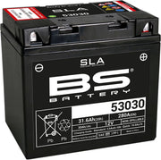 BS Battery SLA Factory- Activated AGM Maintenance-Free Battery Black 53030 AGM Maintenance Free Each