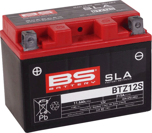 BS Battery SLA Factory- Activated AGM Maintenance-Free Battery BTZ Black BTZ12S AGM Maintenance Free