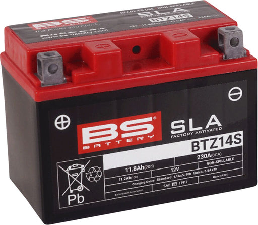 BS Battery SLA Factory- Activated AGM Maintenance-Free Battery BTZ Black BTZ14S AGM Maintenance Free
