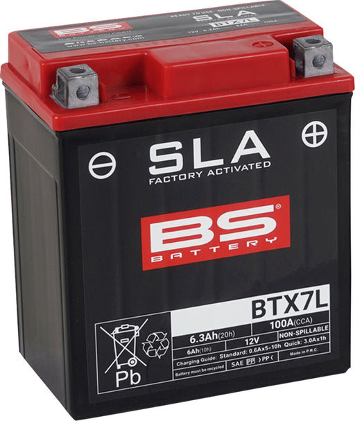 BS Battery SLA Factory- Activated AGM Maintenance-Free Battery BTX Black BTX7L AGM Maintenance Free