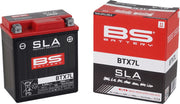BS Battery SLA Factory- Activated AGM Maintenance-Free Battery BTX Black BTX7L AGM Maintenance Free Each
