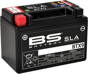 BS Battery SLA Factory- Activated AGM Maintenance-Free Battery BTX Black BTX9 AGM Maintenance Free Each